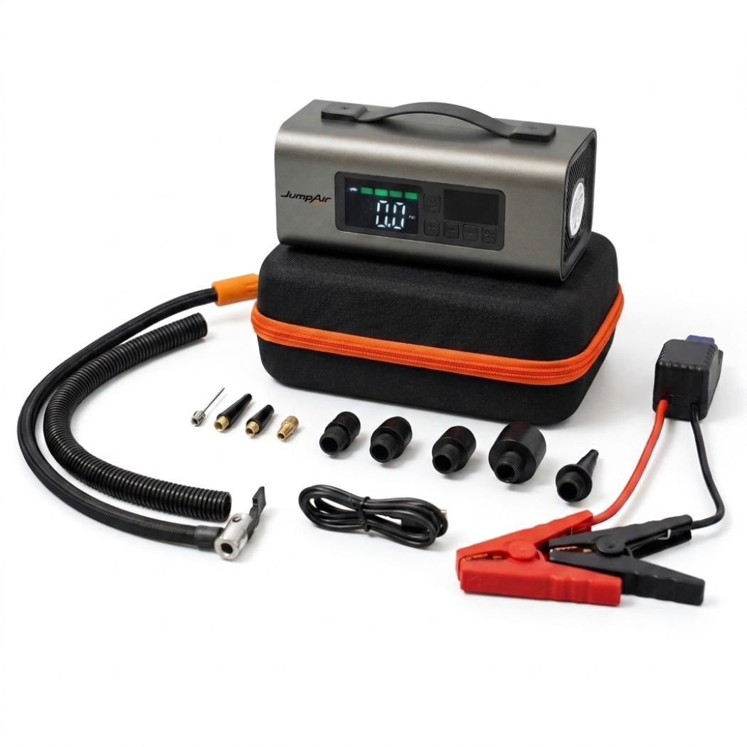 JumpAir Pro Portable Tyre Inflator & Jump Starter Hybrid